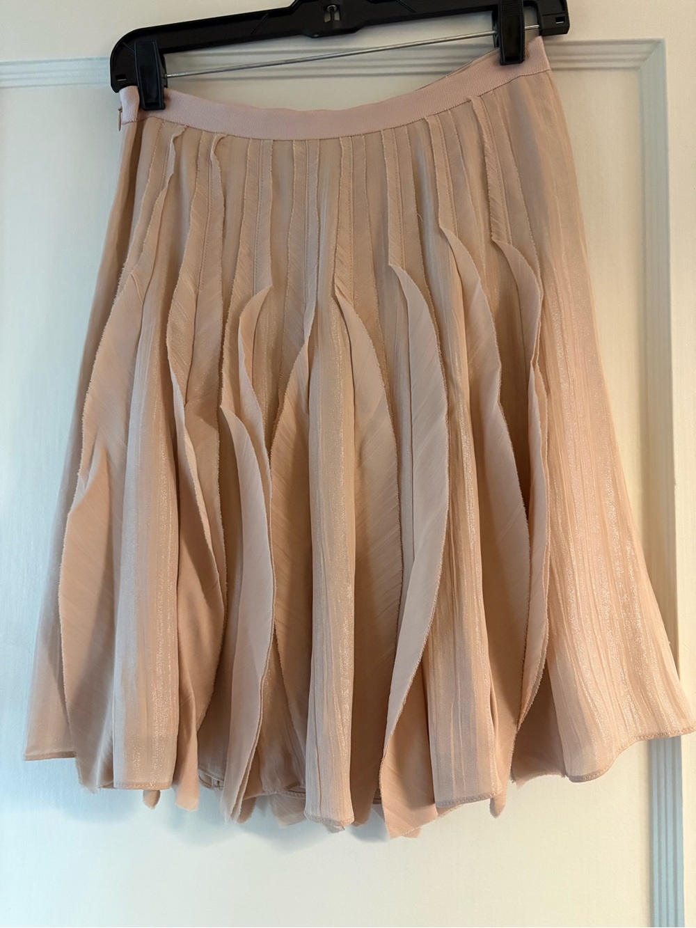 Ann Taylor Silk Skirt in Champagne Color - Petite - Picture 2 of 7